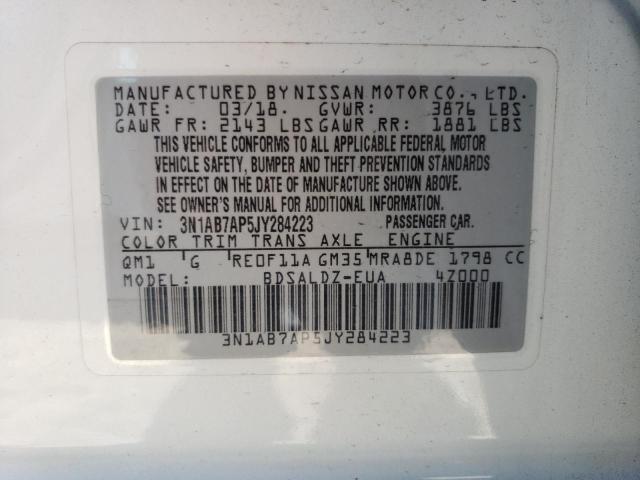 Photo 12 VIN: 3N1AB7AP5JY284223 - NISSAN SENTRA S 