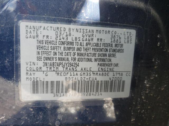 Photo 9 VIN: 3N1AB7AP5JY284254 - NISSAN SENTRA S 