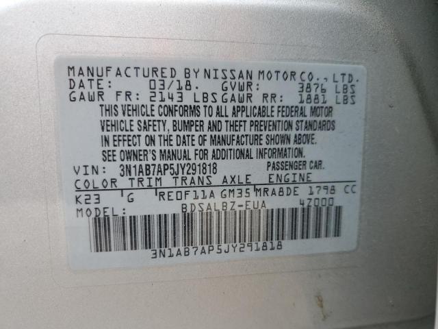 Photo 12 VIN: 3N1AB7AP5JY291818 - NISSAN SENTRA S 