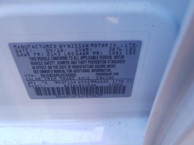 Photo 9 VIN: 3N1AB7AP5JY295609 - NISSAN SENTRA S 