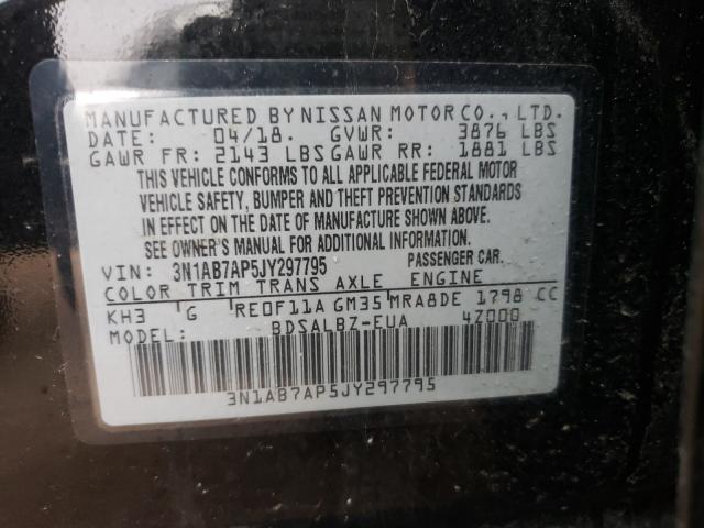 Photo 9 VIN: 3N1AB7AP5JY297795 - NISSAN SENTRA S 