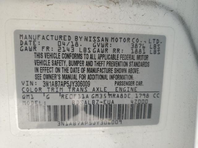 Photo 12 VIN: 3N1AB7AP5JY306009 - NISSAN SENTRA S 