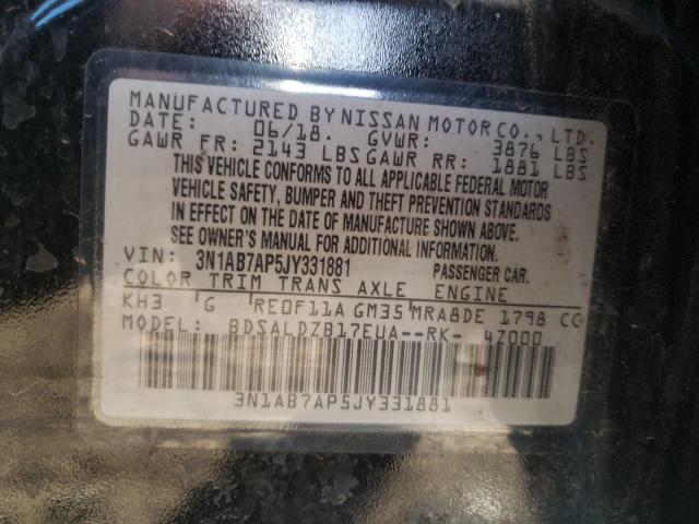 Photo 11 VIN: 3N1AB7AP5JY331881 - NISSAN SENTRA 