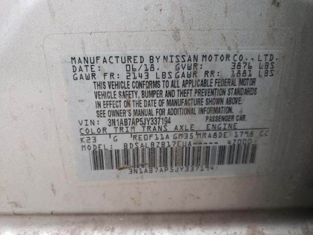 Photo 11 VIN: 3N1AB7AP5JY337194 - NISSAN SENTRA S 