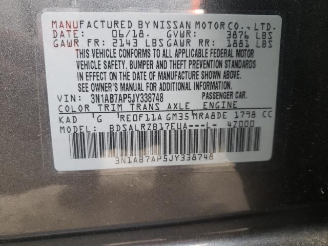 Photo 9 VIN: 3N1AB7AP5JY338748 - NISSAN SENTRA S 