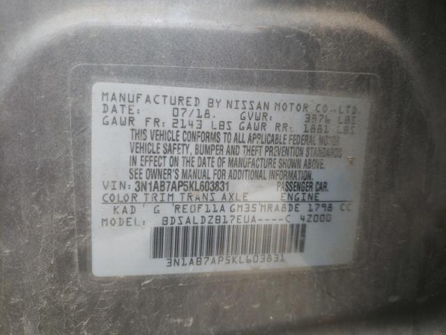 Photo 11 VIN: 3N1AB7AP5KL603831 - NISSAN SENTRA 