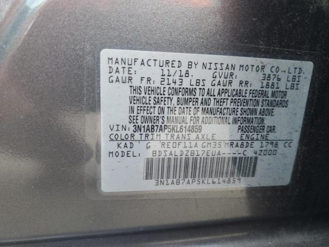 Photo 11 VIN: 3N1AB7AP5KL614859 - NISSAN SENTRA 