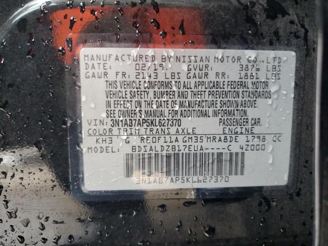 Photo 12 VIN: 3N1AB7AP5KL627370 - NISSAN SENTRA S 