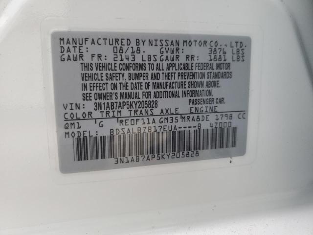 Photo 11 VIN: 3N1AB7AP5KY205828 - NISSAN SENTRA S 