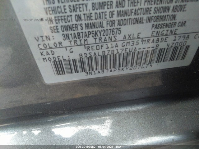 Photo 8 VIN: 3N1AB7AP5KY207675 - NISSAN SENTRA 