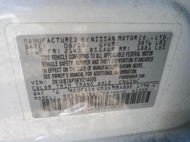 Photo 11 VIN: 3N1AB7AP5KY214495 - NISSAN SENTRA S 