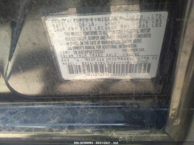 Photo 8 VIN: 3N1AB7AP5KY220247 - NISSAN SENTRA 