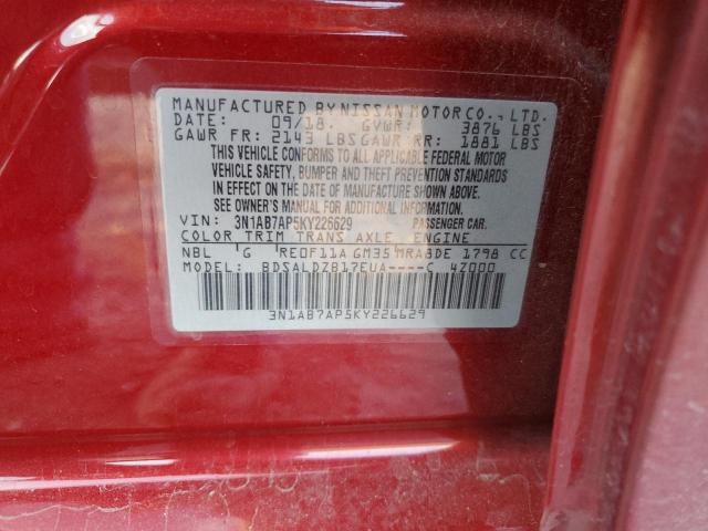 Photo 11 VIN: 3N1AB7AP5KY226629 - NISSAN SENTRA 