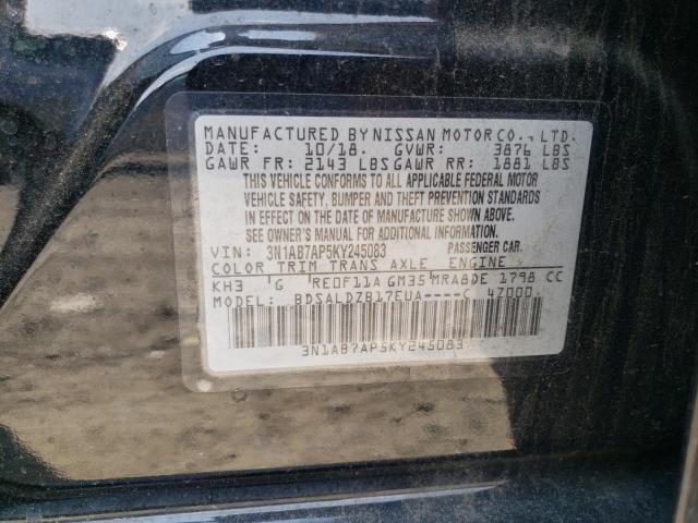 Photo 11 VIN: 3N1AB7AP5KY245083 - NISSAN SENTRA S 