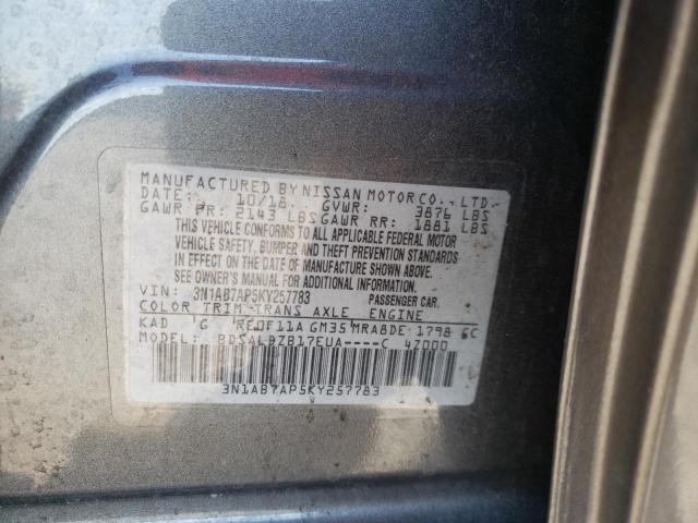 Photo 9 VIN: 3N1AB7AP5KY257783 - NISSAN SENTRA S 