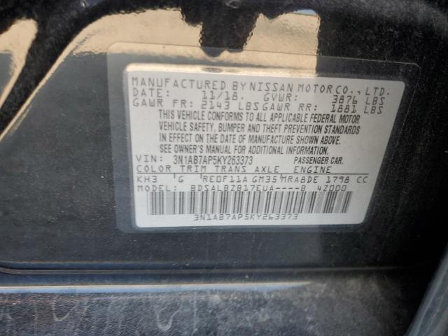 Photo 11 VIN: 3N1AB7AP5KY263373 - NISSAN SENTRA S 