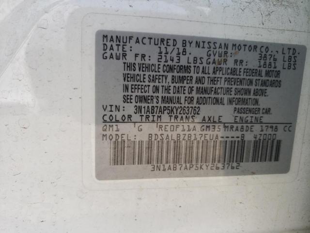 Photo 11 VIN: 3N1AB7AP5KY263762 - NISSAN SENTRA 