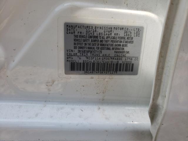 Photo 9 VIN: 3N1AB7AP5KY271179 - NISSAN SENTRA S 