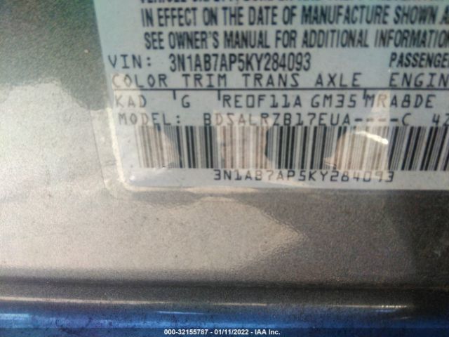 Photo 8 VIN: 3N1AB7AP5KY284093 - NISSAN SENTRA 