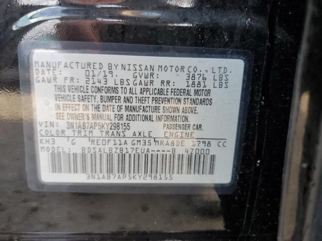 Photo 12 VIN: 3N1AB7AP5KY298155 - NISSAN SENTRA S 