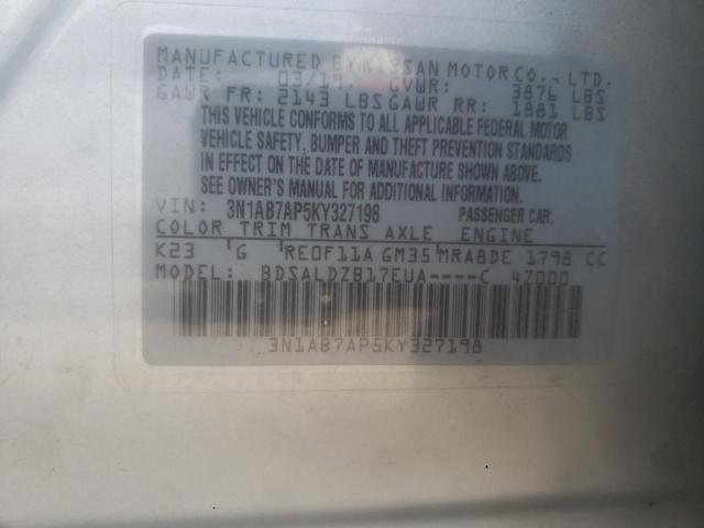 Photo 11 VIN: 3N1AB7AP5KY327198 - NISSAN SENTRA S 