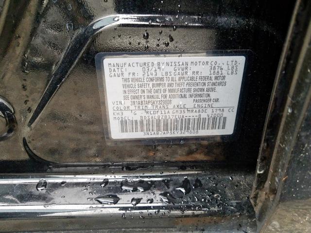 Photo 9 VIN: 3N1AB7AP5KY329808 - NISSAN SENTRA S 