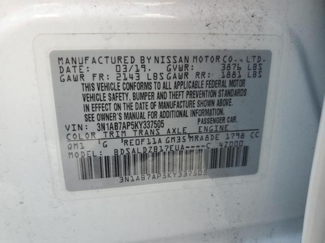 Photo 12 VIN: 3N1AB7AP5KY337505 - NISSAN SENTRA 