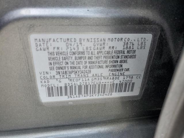 Photo 11 VIN: 3N1AB7AP5KY342428 - NISSAN SENTRA 