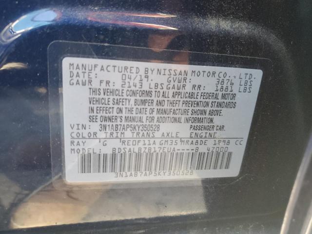 Photo 12 VIN: 3N1AB7AP5KY350528 - NISSAN SENTRA 