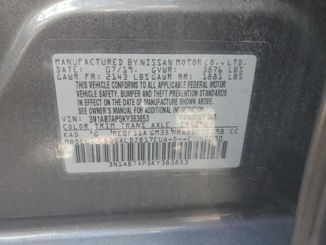 Photo 12 VIN: 3N1AB7AP5KY383853 - NISSAN SENTRA S 