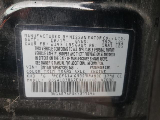 Photo 11 VIN: 3N1AB7AP5KY399146 - NISSAN SENTRA 