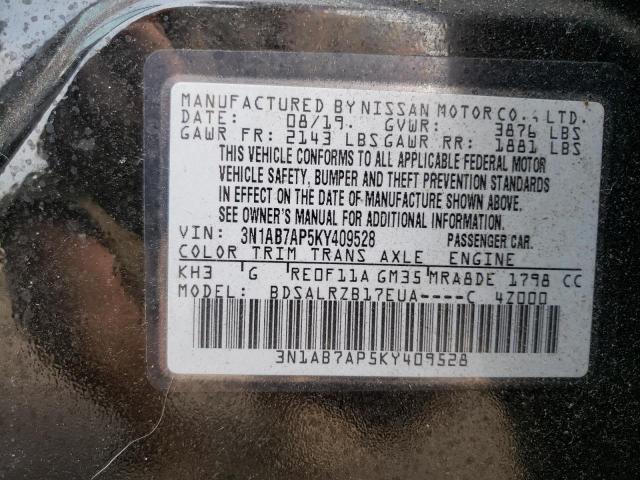 Photo 11 VIN: 3N1AB7AP5KY409528 - NISSAN SENTRA S 