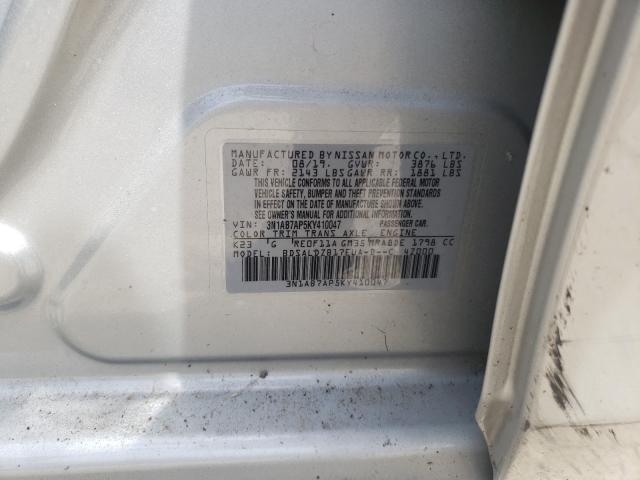 Photo 9 VIN: 3N1AB7AP5KY410047 - NISSAN SENTRA S 