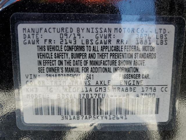 Photo 11 VIN: 3N1AB7AP5KY412641 - NISSAN SENTRA S 