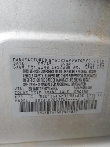 Photo 11 VIN: 3N1AB7AP5KY424837 - NISSAN SENTRA S 