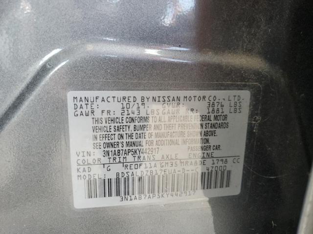 Photo 11 VIN: 3N1AB7AP5KY442917 - NISSAN SENTRA S 