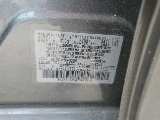 Photo 12 VIN: 3N1AB7AP5KY443016 - NISSAN SENTRA S 