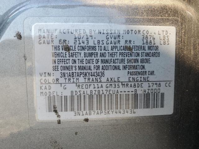 Photo 11 VIN: 3N1AB7AP5KY443436 - NISSAN SENTRA 