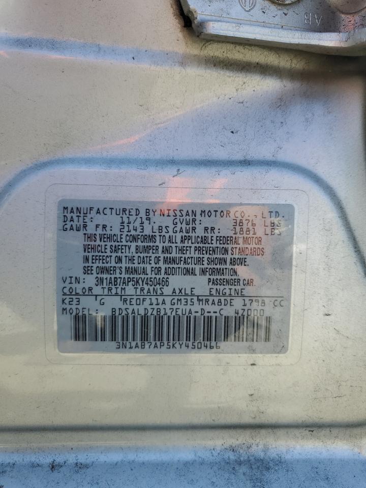 Photo 11 VIN: 3N1AB7AP5KY450466 - NISSAN SENTRA 