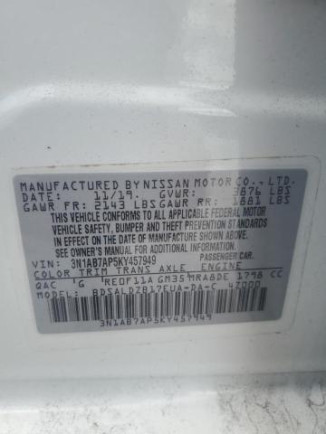 Photo 12 VIN: 3N1AB7AP5KY457949 - NISSAN SENTRA 