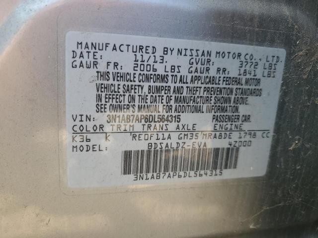 Photo 11 VIN: 3N1AB7AP6DL564315 - NISSAN SENTRA S 