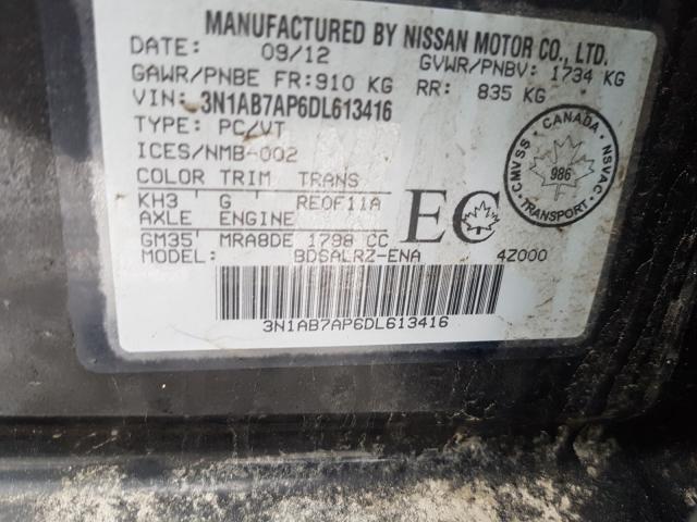 Photo 8 VIN: 3N1AB7AP6DL613416 - NISSAN SENTRA S 