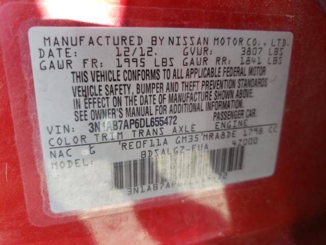 Photo 9 VIN: 3N1AB7AP6DL655472 - NISSAN SENTRA S 