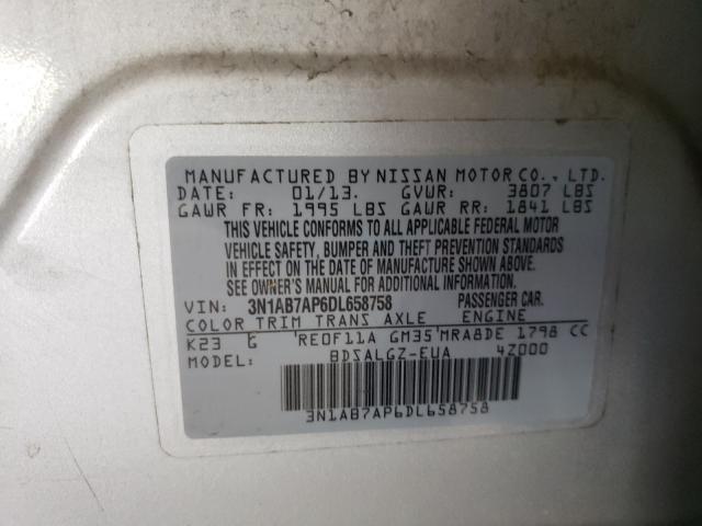 Photo 9 VIN: 3N1AB7AP6DL658758 - NISSAN SENTRA S 