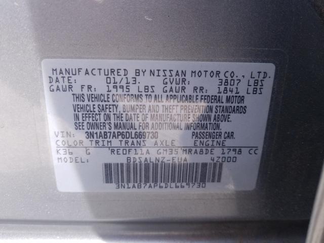 Photo 9 VIN: 3N1AB7AP6DL669730 - NISSAN SENTRA S 