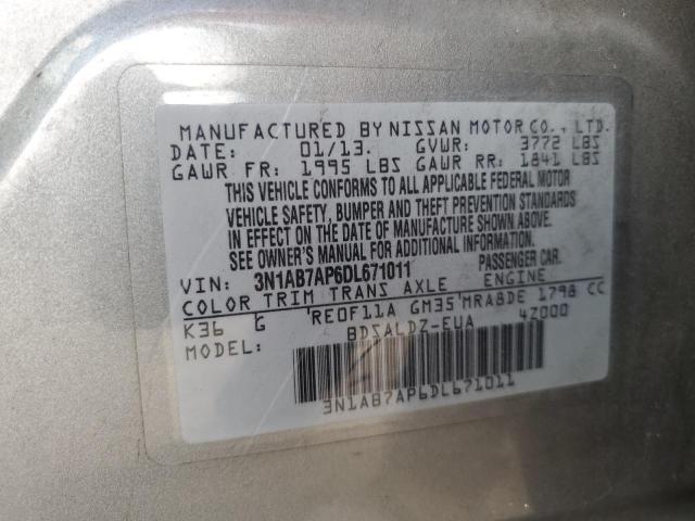 Photo 11 VIN: 3N1AB7AP6DL671011 - NISSAN SENTRA S 