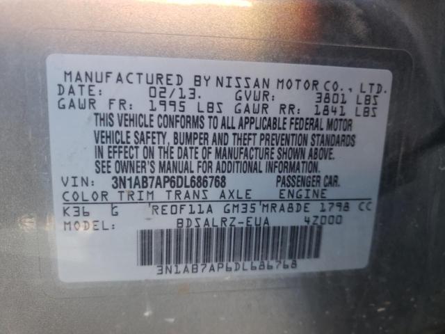 Photo 12 VIN: 3N1AB7AP6DL686768 - NISSAN SENTRA S 