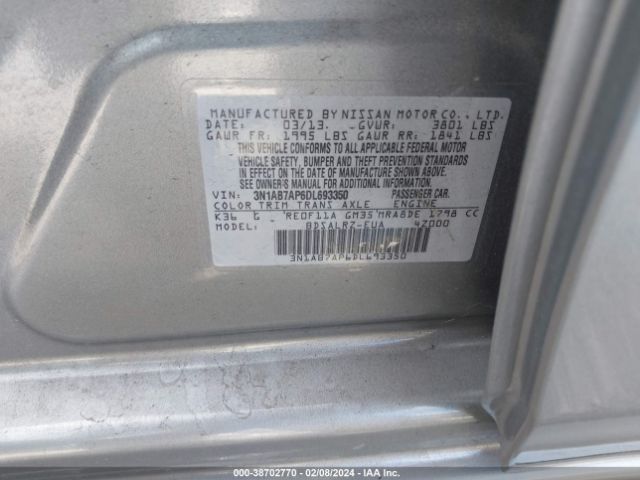 Photo 8 VIN: 3N1AB7AP6DL693350 - NISSAN SENTRA 