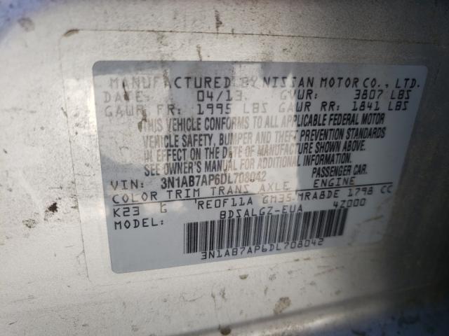 Photo 9 VIN: 3N1AB7AP6DL708042 - NISSAN SENTRA S 