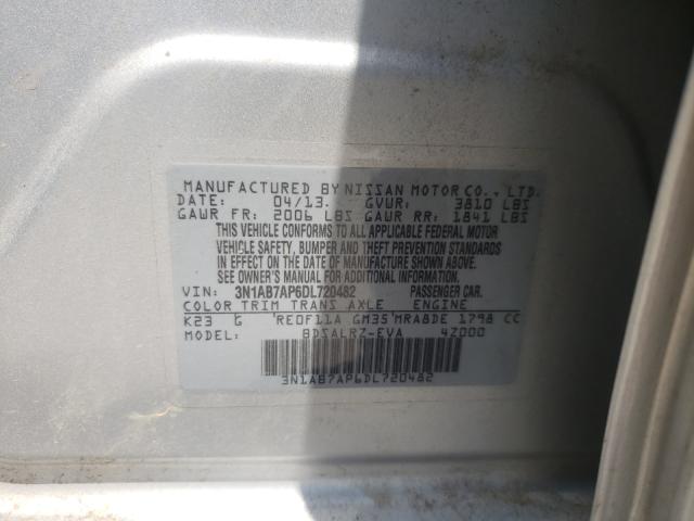 Photo 9 VIN: 3N1AB7AP6DL720482 - NISSAN SENTRA S 